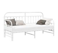 vidaXL Estructura de Cama daybed Cama Nido Blanca 75x190 cm de Acero