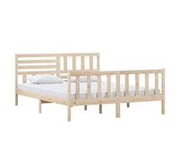 vidaXL Estructura de Cama de Madera Maciza 160x200 cm