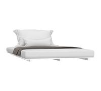 vidaXL Estructura de Cama de Madera Maciza de Pino Blanco 140x190 cm