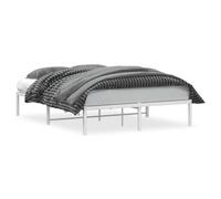 vidaXL Estructura de Cama de Metal Blanca 135x190 cm