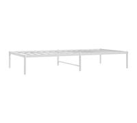 vidaXL Estructura de Cama de Metal Blanca 90x190 cm, armazón de Cama, Marco de Cama, Muebles de Dormitorio, Cama Individual, Cama
