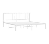 vidaXL Estructura de cama de metal con cabecero blanco 180x200 cm