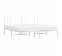vidaXL Estructura de cama de metal con cabecero blanco 180x200 cm