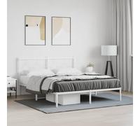 vidaXL Estructura de Cama de Metal con Cabecero, Somier para Colchón, Armazón Base de Cama, Mueble para Dormitorio, 160x200 cm