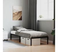 vidaXL Estructura de Cama de Metal Negro 80x200 cm
