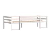 vidaXL Estructura de Cama de niños Madera Maciza Pino Blanco 75x190 cm, Cama Infantil, Cama para niños, Estructura de Cama para niños pequeños