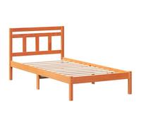 vidaXL Estructura de Cama de Pino Macizo 75 x 190 cm en Color marrón Encerado. Tiene Almacenamiento Incorporado, es Ideal para Espacios pequeños y Queda Bien en Casas Modernas o clásicas. No Requiere