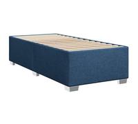 vidaXL Estructura de Cama de Tela Azul 90x190 cm, Marco de Cama, somier, Marco de Cama de Plataforma, Marcos de Cama, Muebles de Dormitorio