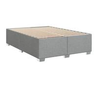 vidaXL Estructura de Cama de Tela Gris Claro 140x190 cm, Marco de Cama, somier, Marco de Cama de Plataforma, Marcos de Cama, Muebles de Dormitorio