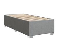 vidaXL Estructura de Cama de Tela Gris Claro 90x190 cm, Marco de Cama, somier, Marco de Cama de Plataforma, Marcos de Cama, Muebles de Dormitorio