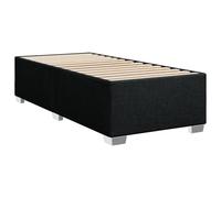 vidaXL Estructura de Cama de Tela Negro 90x190 cm, Marco de Cama, somier, Marco de Cama de Plataforma, Marcos de Cama, Muebles de Dormitorio