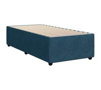 vidaXL Estructura de Cama de Terciopelo Azul 90x190 cm, Marco de Cama, somier, Marco de Cama de Plataforma, Marcos de Cama, Muebles de Dormitorio