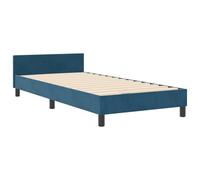 vidaXL Estructura de Cama de Terciopelo Azul Oscuro de, 100 x 200 cm, con tufting de Botones de Cristal. Hecha de Madera Natural y con un Acabado Mate súper Chic Dormitorio Moderno