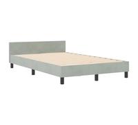 vidaXL Estructura de Cama de Terciopelo Gris Claro 120x200 cm