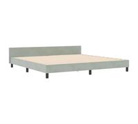 vidaXL Estructura de Cama de Terciopelo Gris Claro de 200 x 200 cm con Botones. Hecha de MDF, Tiene un diseño contemporáneo con Tela Suave y estilosa. Ideal para Muebles de Dormitorio, Ropa de Cama