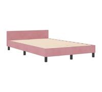 vidaXL Estructura de Cama de Terciopelo Rosa 120x200 cm