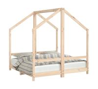 Vidaxl estructura de cama deniños madera maciza de pino 2x(70x140) cm