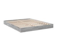 vidaXL Estructura de Cama Madera de ingeniería Gris Sonoma 160x200 cm, Muebles de Dormitorio, Camas, Cama Doble, Cama, somier, Cama de palets