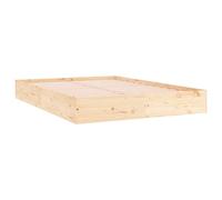 vidaXL Estructura de Cama Somier Dormitorio Base Habitación Muebles Mobiliario Hogar Cuarto Descanso Madera Maciza King Size 150x200 cm