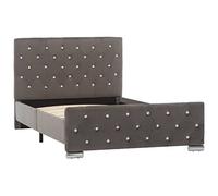 vidaXL Estructura de Cama Dormitorio Base Completa Armazón Adolescente Adulto Listones Soporte Interiores Doble Terciopelo Gris 100x200cm
