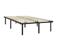 vidaXL Estructura de Cama Dormitorio Casa Robusta Duradera Mobiliario Cómodo Moderna Doble Matrimonial para Adultos de Metal Negro 160x200 cm