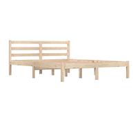 vidaXL Estructura de Cama Dormitorio Habitación Muebles Mobiliario Cuarto Descanso Matrimonial Decoración Madera Maciza Pino Pequeña Doble 120x190 cm