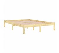 vidaXL Estructura de Cama Dormitorio Habitación Muebles Mobiliario Cuarto Descanso Robusta Duradera 200x200 cm Madera Maciza de Pino