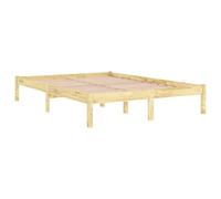 vidaXL Estructura de Cama Dormitorio Habitación Muebles Mobiliario Cuarto Descanso Robusta Duradera Gris Pequeña Doble UK 120x190 cm Madera Pino
