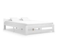 vidaXL Estructura de Cama Dormitorio Marco Sala Salón Estar Adorno Decoración Habitación Soporte Casa Hogar Madera Maciza de Pino Blanca 120x200 cm