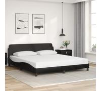 vidaXL Estructura de Cama sin colchón Cuero sintético Negro 180x200 cm