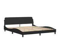 vidaXL Estructura de Cama sin colchón Cuero sintético Negro 180x200 cm