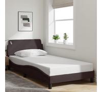 vidaXL Estructura de Cama sin colchón Tela marrón Oscuro 100x200 cm