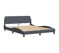 vidaXL Estructura de Cama Dover Terciopelo Gris Oscuro 152x203 cm