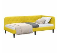 vidaXL Estructura de Cama en Esquina Amarillo 100 x 200 cm Terciopelo, Estructura de Cama Reversible, sofá Compacto, Moderno, versátil, para Espacios pequeños, de Terciopelo