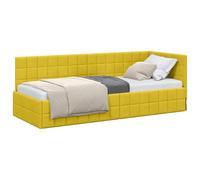vidaXL Estructura de Cama en Esquina Amarillo 80 cm x 200 cm, Cama Moderna Elegante, sofá en Esquina, Ahorra Espacio, Mueble Duradero y versátil para el hogar