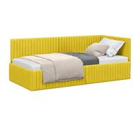 vidaXL Estructura de Cama en Esquina Amarillo 90 cm x 200 cm, Cama Moderna, Muebles Que ahorran Espacio, sofá y Cama Rectangular, diseño Lujoso para tu hogar