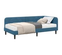 vidaXL Estructura de Cama en Esquina Azul 90 x 200 cm Terciopelo,