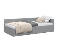 vidaXL Cama esquinera moderna ajustable de - Muebles para el dormitorio, solución de sueño, contemporáneo, elegante y funcional para interiores