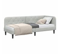 vidaXL Estructura de Cama en Esquina Gris Claro 80 x 200 cm Terciopelo, Estructura de Cama Reversible, sofá Compacto, Moderno, versátil, para Espacios pequeños, de Terciopelo