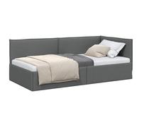 vidaXL Cabezal de Cama Esquinero - Muebles Modernos para el Dormitorio, de Tela, Ahorra Espacio, Montado en la Pared, Base de Listones