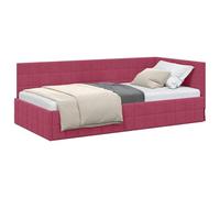 vidaXL Estructura de Cama en Esquina Rojo Vino 100 cm x 200 cm, Cama Moderna Elegante, sofá en Esquina, Ahorra Espacio, Mueble Duradero y versátil para el hogar
