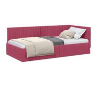 vidaXL Estructura de Cama en Esquina Rojo Vino 100 cm x 200 cm, Cama Moderna, Muebles Que ahorran Espacio, sofá y Cama Rectangular, diseño Lujoso para tu hogar