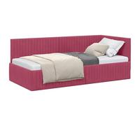 vidaXL Estructura de Cama en Esquina Rojo Vino 90 cm x 200 cm, Cama Moderna, Muebles Que ahorran Espacio, sofá y Cama Rectangular, diseño Lujoso para tu hogar