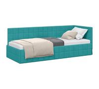 vidaXL Estructura de Cama en Esquina Tuquesa 80 cm x 200 cm Terciopelo, Cama Moderna Elegante, sofá en Esquina, Ahorra Espacio, Mueble Duradero y versátil para el hogar