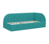 vidaXL Estructura de Cama en Esquina Tuquesa 90 x 190 cm Terciopelo,