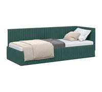 vidaXL Estructura de Cama en Esquina Verde Oscuro 80 cm x 200 cm, Cama Moderna, Muebles Que ahorran Espacio, sofá y Cama Rectangular, diseño Lujoso para tu hogar