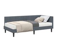 vidaXL Estructura de Cama Esquina con Colchón 2 pcs Gris Terciopelo,