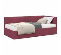 vidaXL Estructura de Cama Esquina con Colchón 2 pcs Gris Terciopelo,