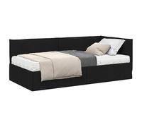 vidaXL Estructura de Cama Esquina con Colchón 2 pcs Verde Terciopelo,