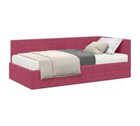 vidaXL Estructura de Cama Esquina con Colchón 2 pcs Verde Terciopelo,